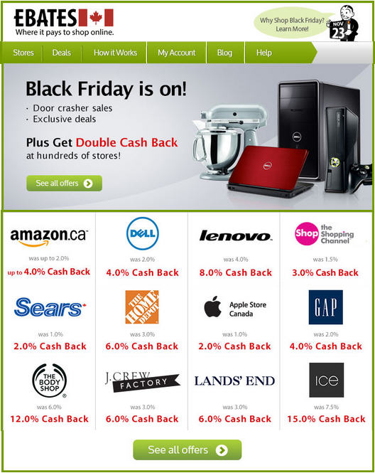 Ebates Black Friday Sale