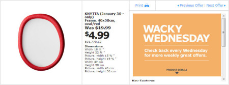 IKEA - Edmonton Wacky Wednesday Deal of the Day (Jan 30) B