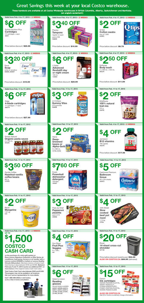 Costco Weekly Handout Instant Savings Coupons WEST (Feb 11-17)