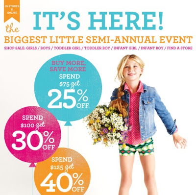 Gap Kids Semi-Annual Sale - Up to 40 Off Buy More, Save More Event (Feb 21- Mar 3)