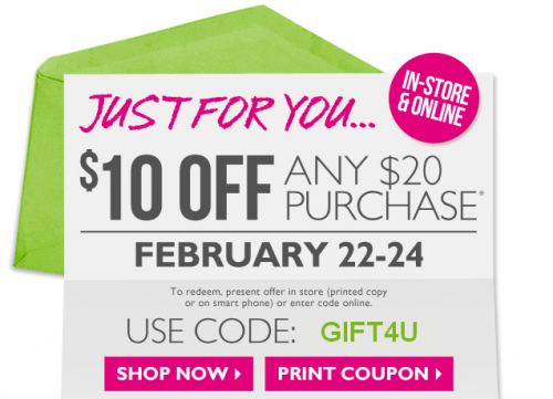 The Body Shop $10 Off Any $20 Purchase Coupon (Feb 22-24)