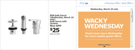 IKEA - Edmonton Wacky Wednesday Deal of the Day (March 20) B