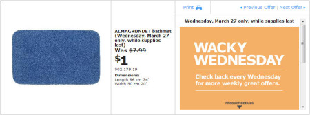 IKEA - Edmonton Wacky Wednesday Deal of the Day (March 27) B