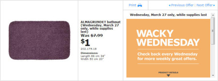 IKEA - Edmonton Wacky Wednesday Deal of the Day (March 27) C