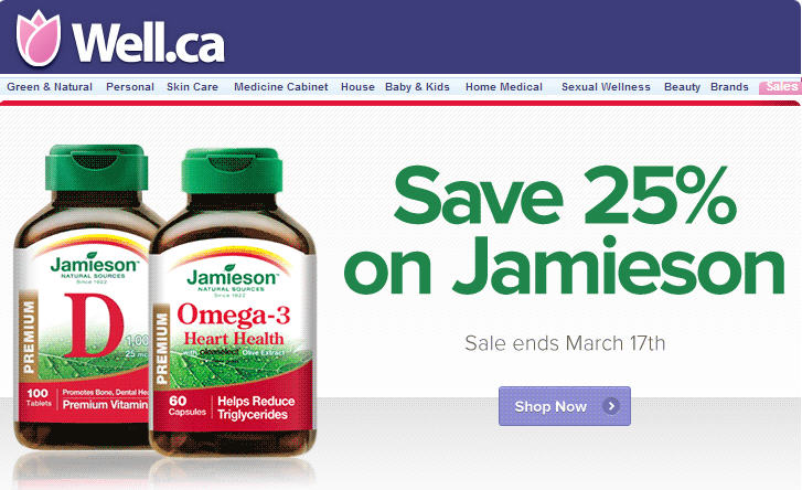 Well Save 25 on Jamieson (Until March 17)