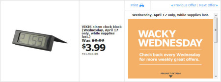 IKEA - Edmonton Wacky Wednesday Deal of the Day (April 17) B