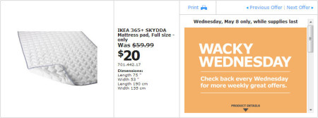 IKEA - Edmonton Wacky Wednesday Deal of the Day (May 8) B