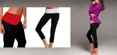 Fold Over Yoga Capri in 3 Colours