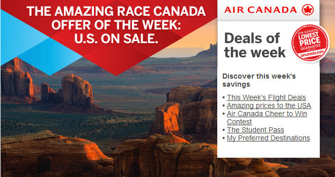 Air Canada Offer of the Week - Discounted Flights to select US Cities (Book by Aug 5)