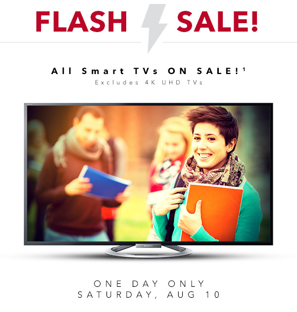 Best Buy Flash Sale - All Smart TVs on Sale (Aug 10)