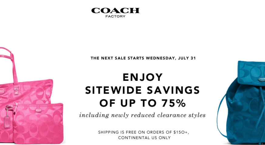 Coach Factory Save up to 75 Off Sitewide (Until Aug 2)