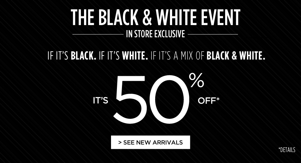 Penningtons The Black & White Event - 50 Off Everything Black or White (Aug 17)