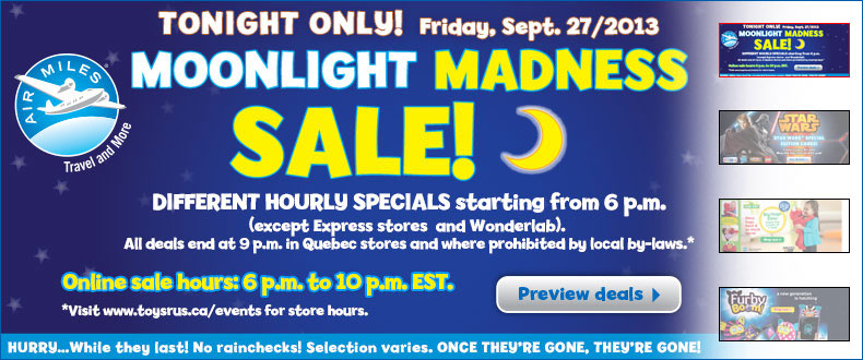 Toys R Us Babies R Us Moonlight Madness Sale (Sept 27, Starting at 6pm)