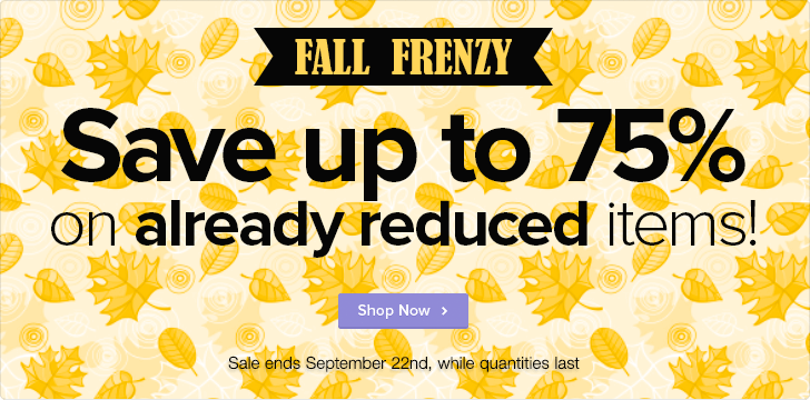Well Fall Frenzy - Save up to 75 on Sale Items (Until Sept 22)