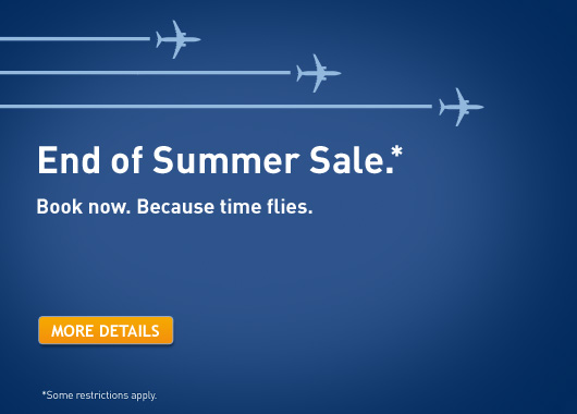 WestJet End of Summer Sale (Book by Sept 19)