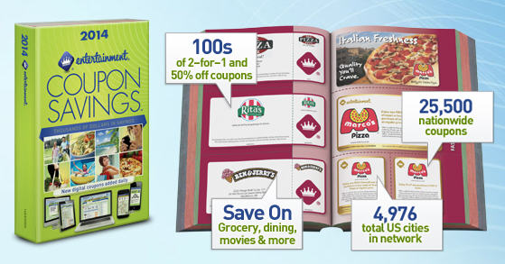 Entertainment Books All 2014 Coupon Books 15 Off + Free Shipping