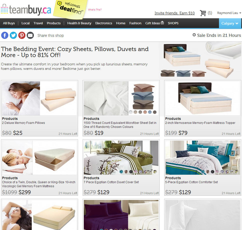 TeamBuy The Bedding Event - Cozy Sheets, Pillows, Duvets and More - Up to 81 Off