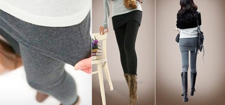 Two Pairs of Fall Stretch Legging Skirts