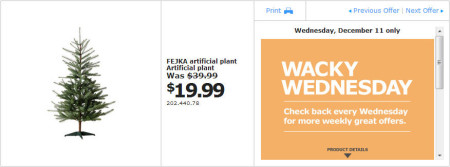 IKEA - Edmonton Wacky Wednesday Deal of the Day (Dec 11) A