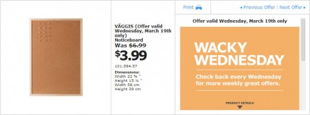 IKEA - Edmonton Wacky Wednesday Deal of the Day (Mar 19) B