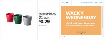 IKEA - Edmonton Wacky Wednesday Deal of the Day (Mar 26) B