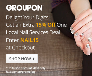 Groupon Extra 15 Off Nail Deals Promo Code (Apr 30 Only)