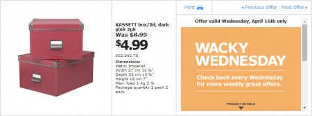 IKEA - Edmonton Wacky Wednesday Deal of the Day (Apr 16) B