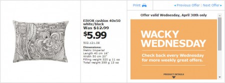 IKEA - Edmonton Wacky Wednesday Deal of the Day (Apr 30) B