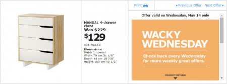 IKEA - Edmonton Wacky Wednesday Deal of the Day (May 14) A