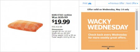 IKEA - Edmonton Wacky Wednesday Deal of the Day (May 14) B