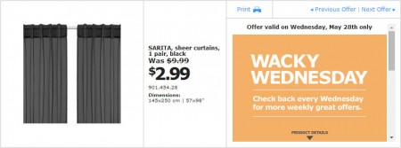 IKEA - Edmonton Wacky Wednesday Deal of the Day (May 28) D