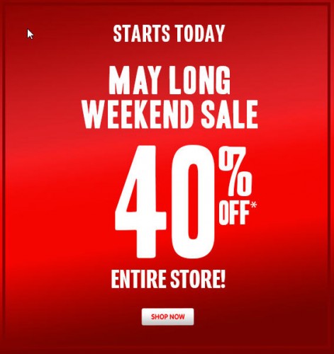 the childrens place 40 off may long weekend