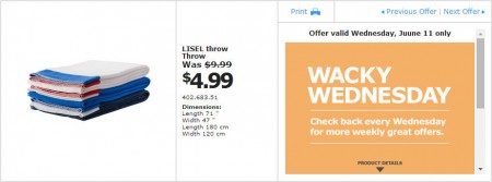 IKEA - Edmonton Wacky Wednesday Deal of the Day (June 11) A