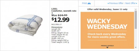 IKEA - Edmonton Wacky Wednesday Deal of the Day (June 11) B