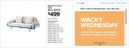 IKEA - Edmonton Wacky Wednesday Deal of the Day (July 9) B