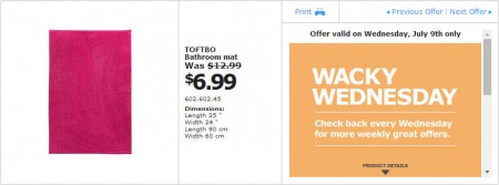 IKEA - Edmonton Wacky Wednesday Deal of the Day (July 9) C