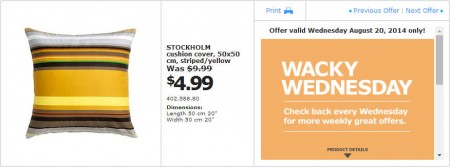 IKEA - Edmonton Wacky Wednesday Deal of the Day (Aug 20) C