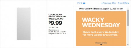 IKEA - Edmonton Wacky Wednesday Deal of the Day (August 6) B