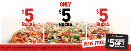 Pizza Hut $5 Bucks, $5 Bucks, $5 Bucks