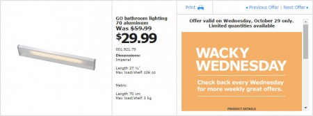 IKEA - Edmonton Wacky Wednesday Deal of the Day (Oct 29) A