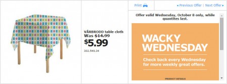 IKEA - Edmonton Wacky Wednesday Deal of the Day (Oct 8) B