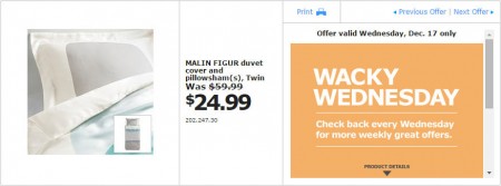 IKEA - Edmonton Wacky Wednesday Deal of the Day (Dec 17) B