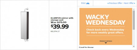 IKEA - Edmonton Wacky Wednesday Deal of the Day (Jan 14) A