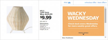 IKEA - Edmonton Wacky Wednesday Deal of the Day (Jan 28) B
