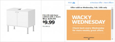 IKEA - Edmonton Wacky Wednesday Deal of the Day (Feb 18) C