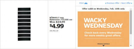IKEA - Edmonton Wacky Wednesday Deal of the Day (Feb 18) D