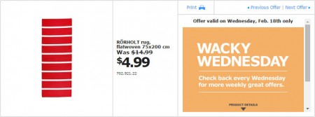 IKEA - Edmonton Wacky Wednesday Deal of the Day (Feb 18) E