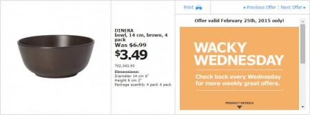 IKEA - Edmonton Wacky Wednesday Deal of the Day (Feb 25) A