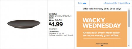IKEA - Edmonton Wacky Wednesday Deal of the Day (Feb 25) B