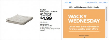 IKEA - Edmonton Wacky Wednesday Deal of the Day (Feb 4) B